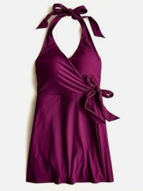 J. Crew halter wrap swim dress